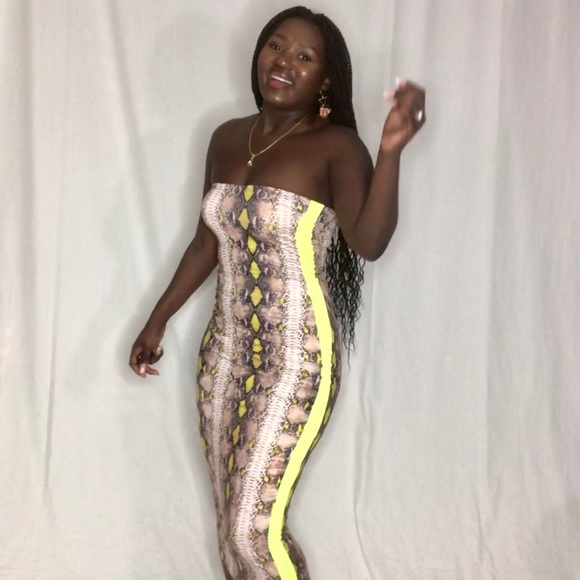 Snake and Slime Midi Dress - Picture 1 of 4